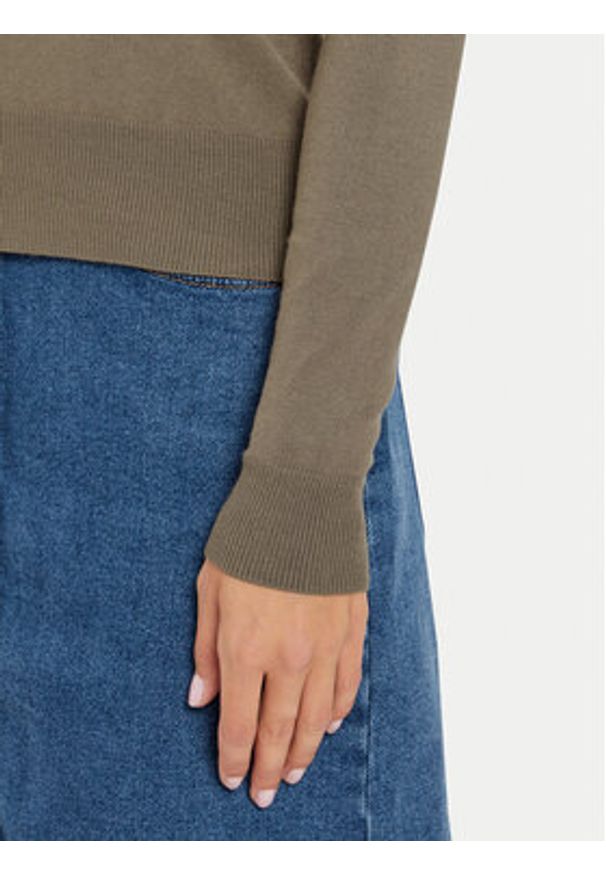 only - ONLY Sweter Venice 15333990 Brązowy Regular Fit. Kolor: brązowy. Materiał: wiskoza