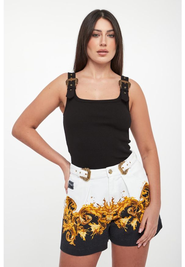 Versace Jeans Couture - Top damski z klamrami VERSACE JEANS COUTURE