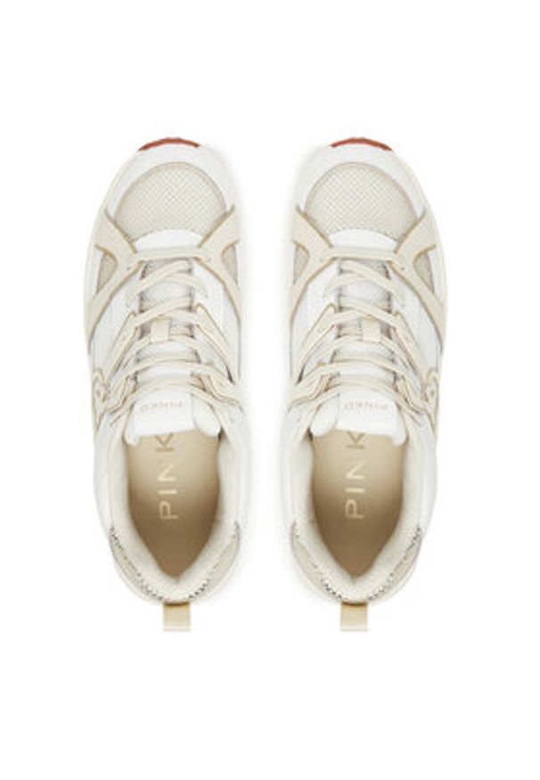 Pinko - PINKO Sneakersy Pink 06 SS0127E036 Biały. Kolor: biały. Materiał: skóra