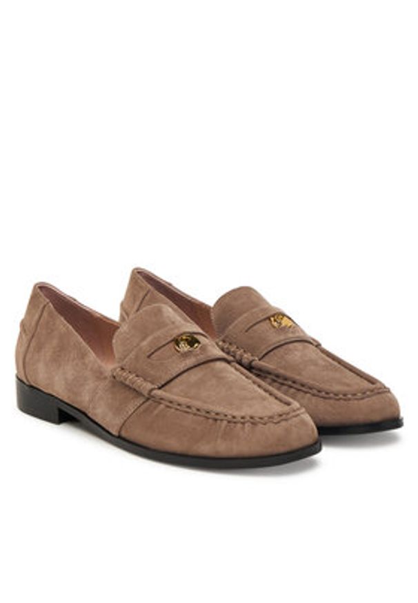 Coccinelle Loafersy E4 TUQ 16 01 01 Brązowy. Kolor: brązowy. Materiał: zamsz, skóra