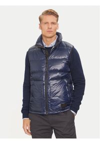 La Martina Bezrękawnik ZMO007 PA078 Granatowy Regular Fit. Kolor: niebieski. Materiał: syntetyk. Długość rękawa: bez rękawów #1