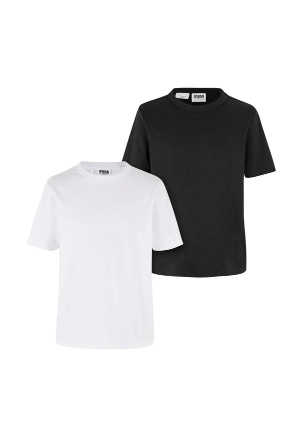 Urban Classics - T-shirt Dla Chłopca Ekologiczny Basic 2pak. Kolor: czarny, biały, wielokolorowy. Sport: turystyka piesza