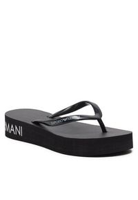 Emporio Armani Klapki XVQS07 XN118 00002 Czarny. Kolor: czarny