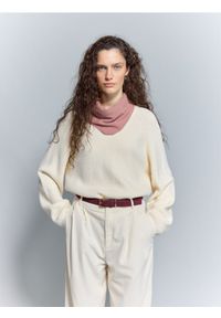 Reserved - Zamszowy pasek - mahoniowy. Kolor: brązowy. Materiał: zamsz #1