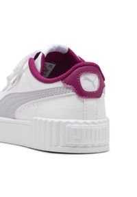 Puma - Dziecięce sneakersy Carina 3.0 PUMA White Lilac Crush Purple. Okazja: na plażę, na uczelnię. Kolor: fioletowy, biały, wielokolorowy. Sezon: lato. Sport: tenis, joga i pilates