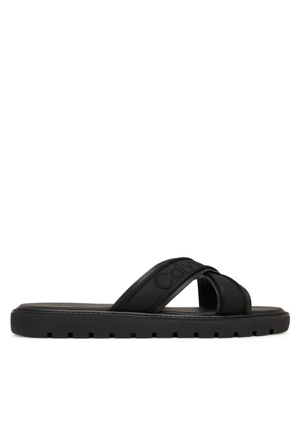 Calvin Klein Klapki Sq Molded Sandal Xcross Wb HM0HM02101 Czarny. Kolor: czarny. Materiał: materiał
