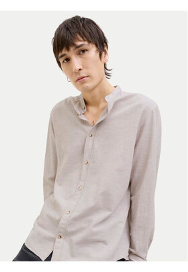 Jack & Jones Koszula Summer 12269319 Beżowy Comfort Fit. Kolor: beżowy. Materiał: bawełna