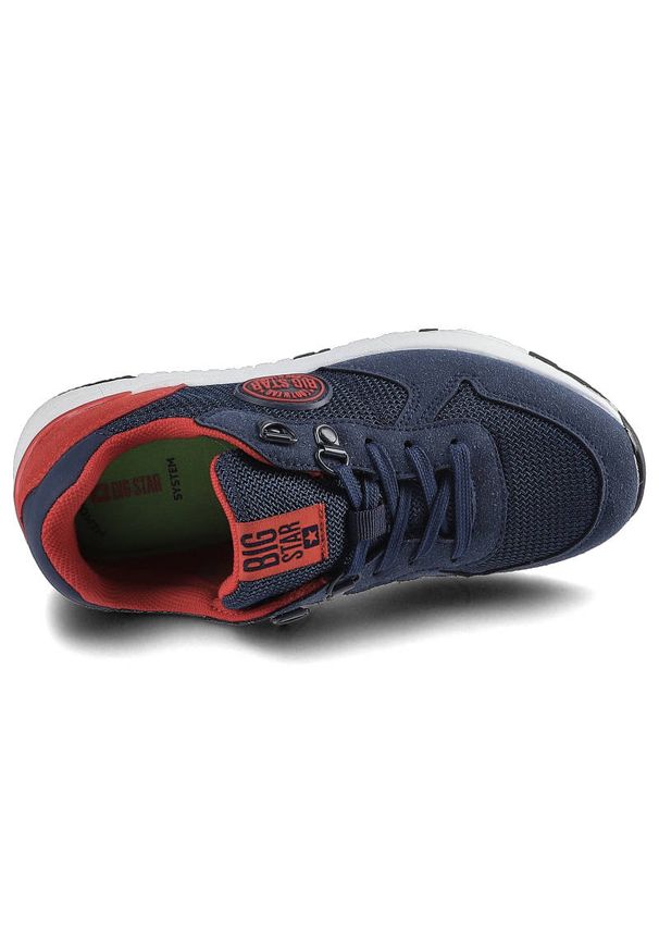 Big-Star - Granatowe Sneakersy Big Star Dziecięce Lekkie Buty. Okazja: na co dzień. Kolor: niebieski. Materiał: materiał, skóra ekologiczna, zamsz. Szerokość cholewki: normalna