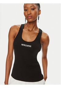 Patrizia Pepe Top 8M1617/J216-K103 Czarny Slim Fit. Kolor: czarny. Materiał: bawełna #4