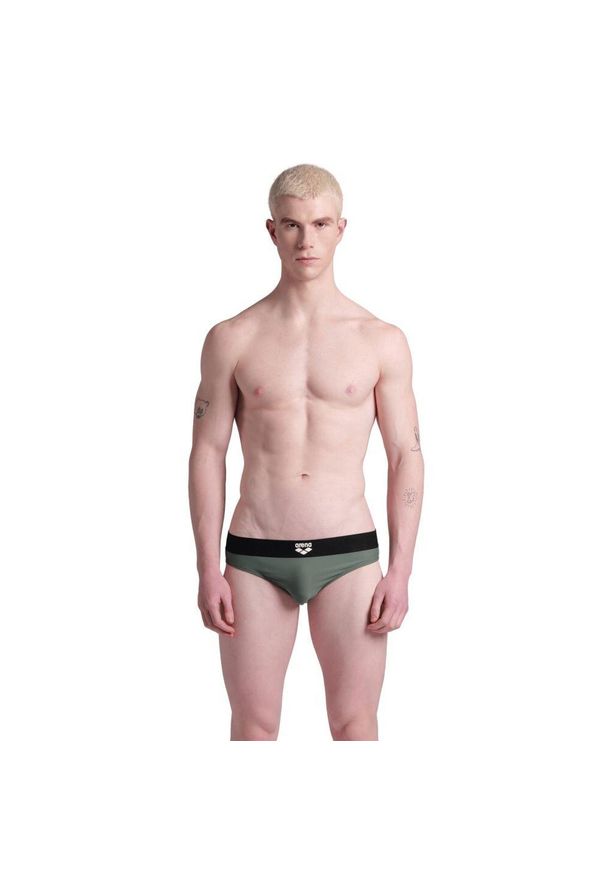 Kąpielówki męskie slipy kąpielowe sportowe na basen Arena Bicolore. Kolor: zielony