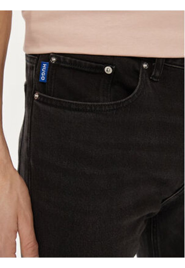Hugo Jeansy Ash 50511514 Czarny Slim Fit. Kolor: czarny
