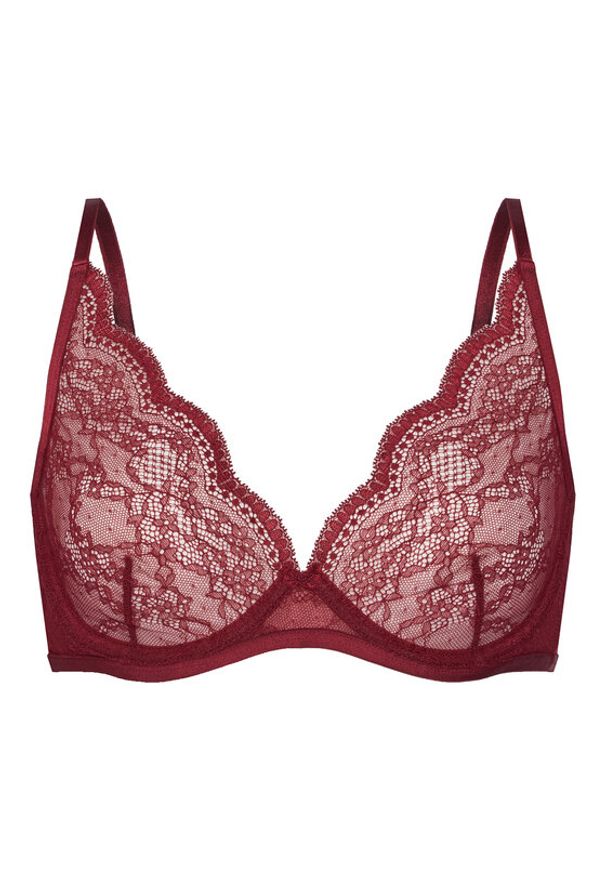 Hunkemöller Biustonosz z fiszbiną 206365 Czerwony. Kolor: czerwony. Materiał: syntetyk