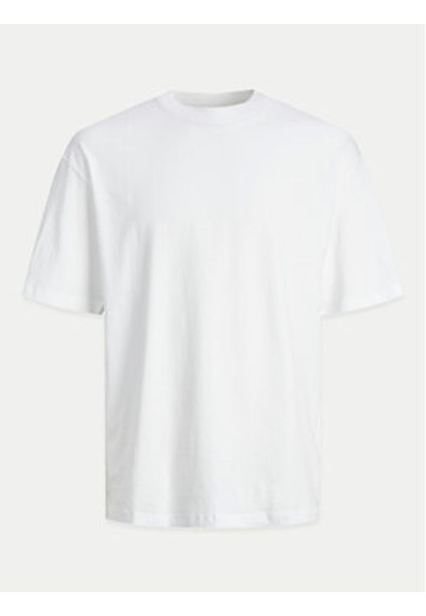 Jack & Jones Komplet t-shirtów Bradley 12264845 Biały Wide Fit. Kolor: biały. Materiał: bawełna