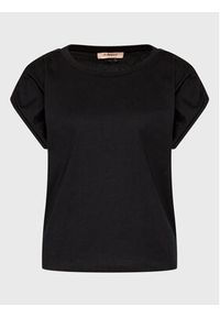 TwinSet - TWINSET T-Shirt 222TT2411 Czarny Regular Fit. Kolor: czarny. Materiał: bawełna #4