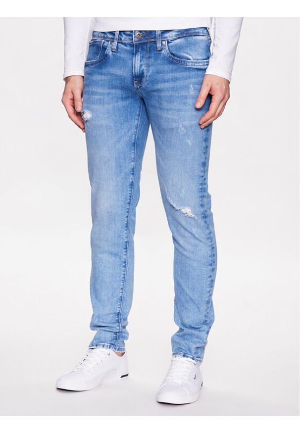 Pepe Jeans Jeansy Hatch PM206322VT5 Niebieski Slim Fit. Kolor: niebieski