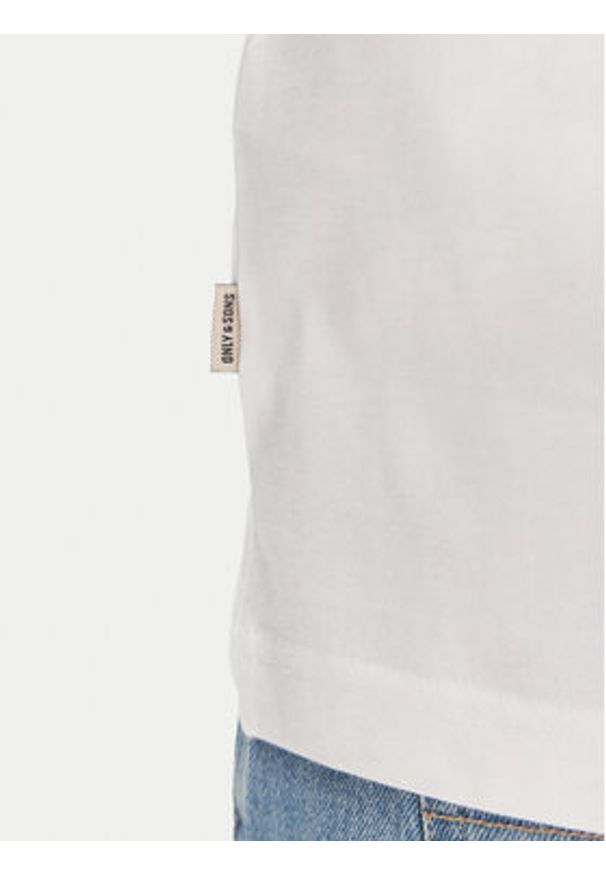 Only & Sons T-Shirt Cabana 22034380 Biały Relaxed Fit. Kolor: biały. Materiał: bawełna