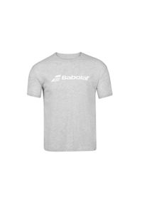 Koszulka tenisowa męska z krótkim rekawem Babolat Exercise Tee. Kolor: biały, wielokolorowy, szary. Długość: krótkie. Sport: tenis