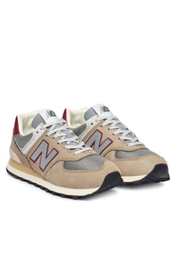 New Balance Sneakersy U574SKB W Brązowy. Kolor: brązowy. Materiał: nubuk, skóra. Model: New Balance 574