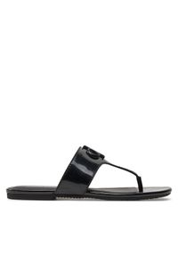 Calvin Klein Jeans Japonki Flat Sandal Slide Toepost Mg Met YW0YW01342 Czarny. Kolor: czarny