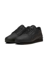 Puma - Skórzane sneakersy unisex ST Runner v4 PUMA Black Shadow Gray. Kolor: czarny, szary, wielokolorowy. Materiał: skóra. Sport: turystyka piesza