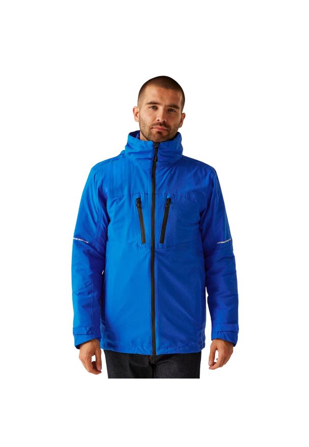 Regatta - Kurtka Męska XPro Evader III 3 W 1. Kolor: niebieski, wielokolorowy, czarny. Sport: turystyka piesza