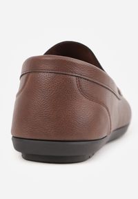 Born2be - Brązowe Półbuty Typu Mokasyny z Ozdobnym Przeszyciem Gildal. Okazja: na co dzień. Zapięcie: pasek. Kolor: brązowy. Materiał: jeans, materiał. Styl: casual, klasyczny #3