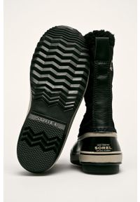 sorel - Sorel męskie kolor czarny ocieplone. Nosek buta: okrągły. Zapięcie: sznurówki. Kolor: czarny. Materiał: guma #2