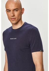 Marciano Guess T-shirt kolor granatowy. Kolor: niebieski. Materiał: dzianina