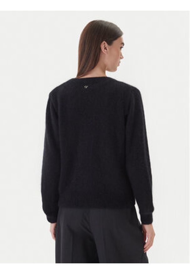 Dixie Sweter M277Y066A 1900 Czarny Regular Fit. Kolor: czarny. Materiał: wełna