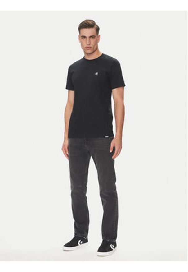 Etnies T-Shirt Team Emroidery 4130003738 Czarny Regular Fit. Kolor: czarny. Materiał: bawełna