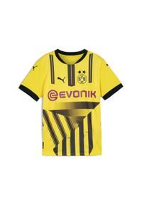 Puma - Młodzieżowa koszulka pucharowa Borussia Dortmund 24/25 PUMA Faster Yellow Black. Kolor: czarny, żółty, wielokolorowy