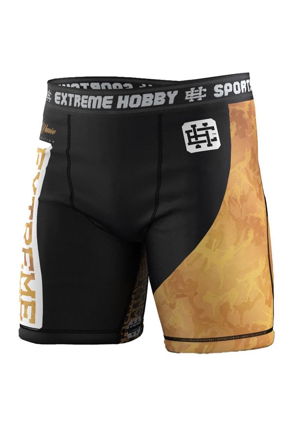 Spodenki Vale Tudo do MMA męskie EXTREME HOBBY GOLDEN WARRIOR. Kolor: czarny. Materiał: poliester, elastan