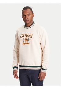 Guess Bluza M5YQ12 KCXW1 Beżowy Regular Fit. Kolor: beżowy. Materiał: bawełna