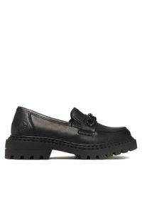 Rieker Loafersy Z9657-00 Czarny. Kolor: czarny. Materiał: skóra