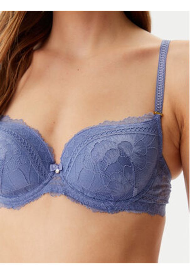 SELMARK - Selmark Biustonosz z fiszbiną 31217 Niebieski. Kolor: niebieski. Materiał: syntetyk