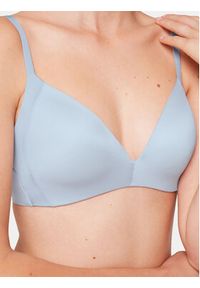 Triumph Biustonosz bezfiszbinowy Body Make-up Soft Touch 10193526 Błękitny. Kolor: niebieski. Materiał: syntetyk #4