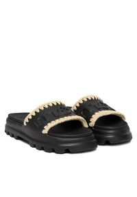 Mou Klapki MU.SW661000N Czarny. Kolor: czarny. Materiał: syntetyk #4