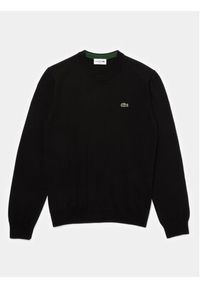 Lacoste Sweter AH1985 Czarny Regular Fit. Kolor: czarny. Materiał: bawełna #4