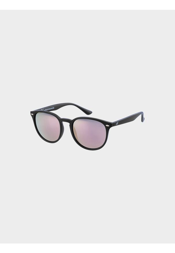 4f - Okulary przeciwsłoneczne z multibarwną powłoką. Kolor: czarny. Wzór: gradientowy