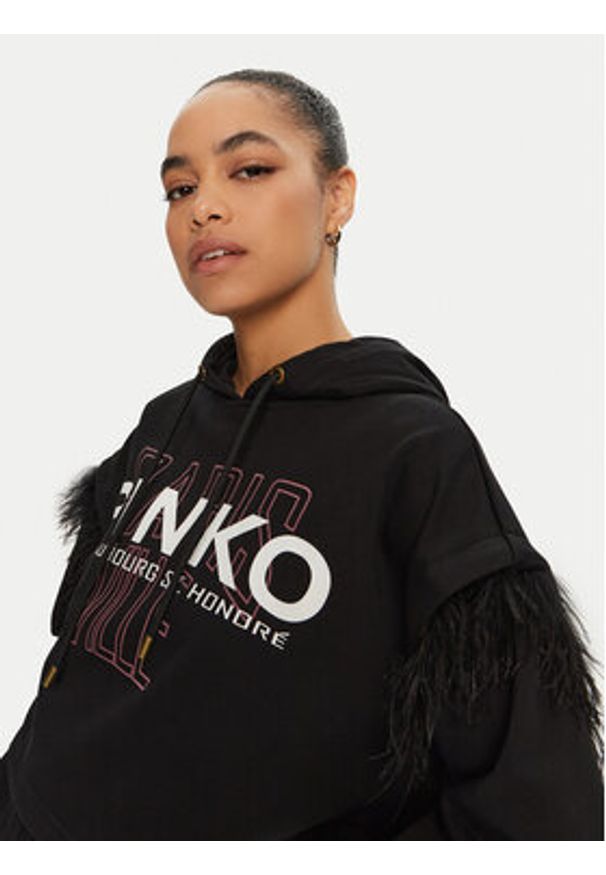 Pinko - PINKO Bluza 103129 A1LU Czarny Regular Fit. Kolor: czarny. Materiał: bawełna