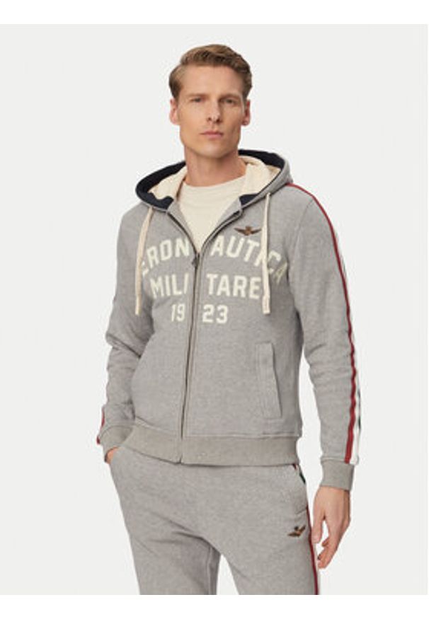 Aeronautica Militare Dres 261TF0107UF00677 Szary Regular Fit. Kolor: szary. Materiał: bawełna