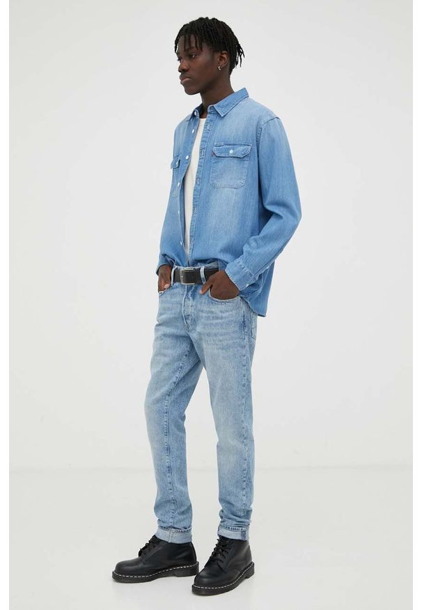 G-Star RAW - G-Star Raw jeansy męskie kolor niebieski. Kolor: niebieski