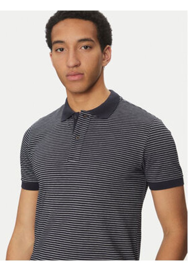 Geox Polo M5510N T3250 F4148 Granatowy Regular Fit. Typ kołnierza: polo. Kolor: niebieski. Materiał: bawełna
