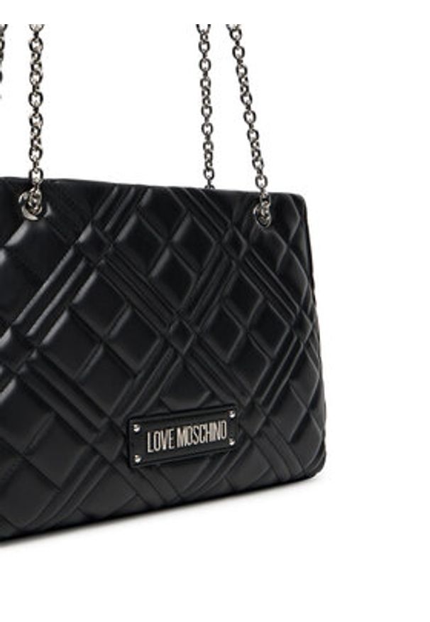 Love Moschino - LOVE MOSCHINO Torebka JC4145PP1NLA000B Czarny. Kolor: czarny. Materiał: skórzane