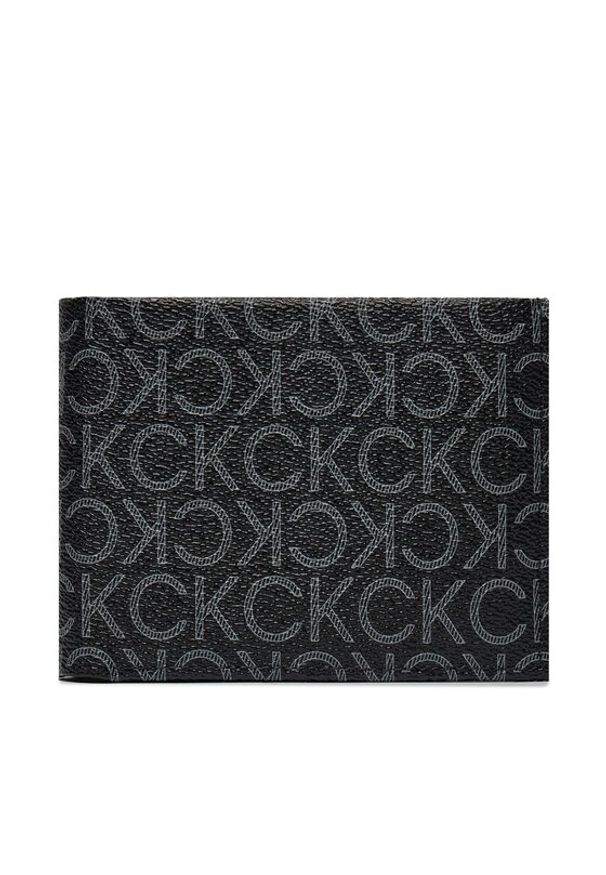 Calvin Klein Duży Portfel Męski Ck Must Mono Trifold 10Cc W/Coi K50K511677 Czarny. Kolor: czarny. Materiał: skóra
