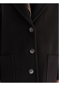 MAX&Co. Płaszcz wełniany 2526016023200 Czarny Regular Fit. Kolor: czarny. Materiał: wełna