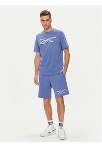 Reebok T-Shirt Vector Pack Ri Logo Tee 100202408 Fioletowy Regular Fit. Kolor: fioletowy. Materiał: bawełna