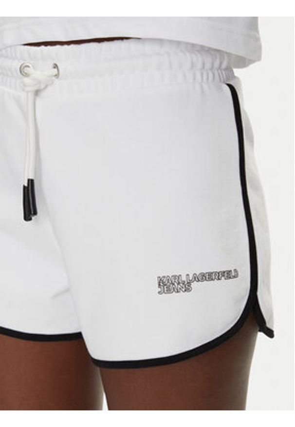 Karl Lagerfeld - KARL LAGERFELD Szorty sportowe A2W10095 Biały Regular Fit. Kolor: biały. Materiał: bawełna