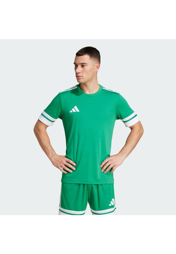 Adidas - Koszulka Squadra 25. Kolor: biały, wielokolorowy, zielony. Materiał: materiał