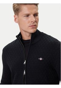 GANT - Gant Kardigan 8030263 Czarny Regular Fit. Kolor: czarny. Materiał: bawełna #4